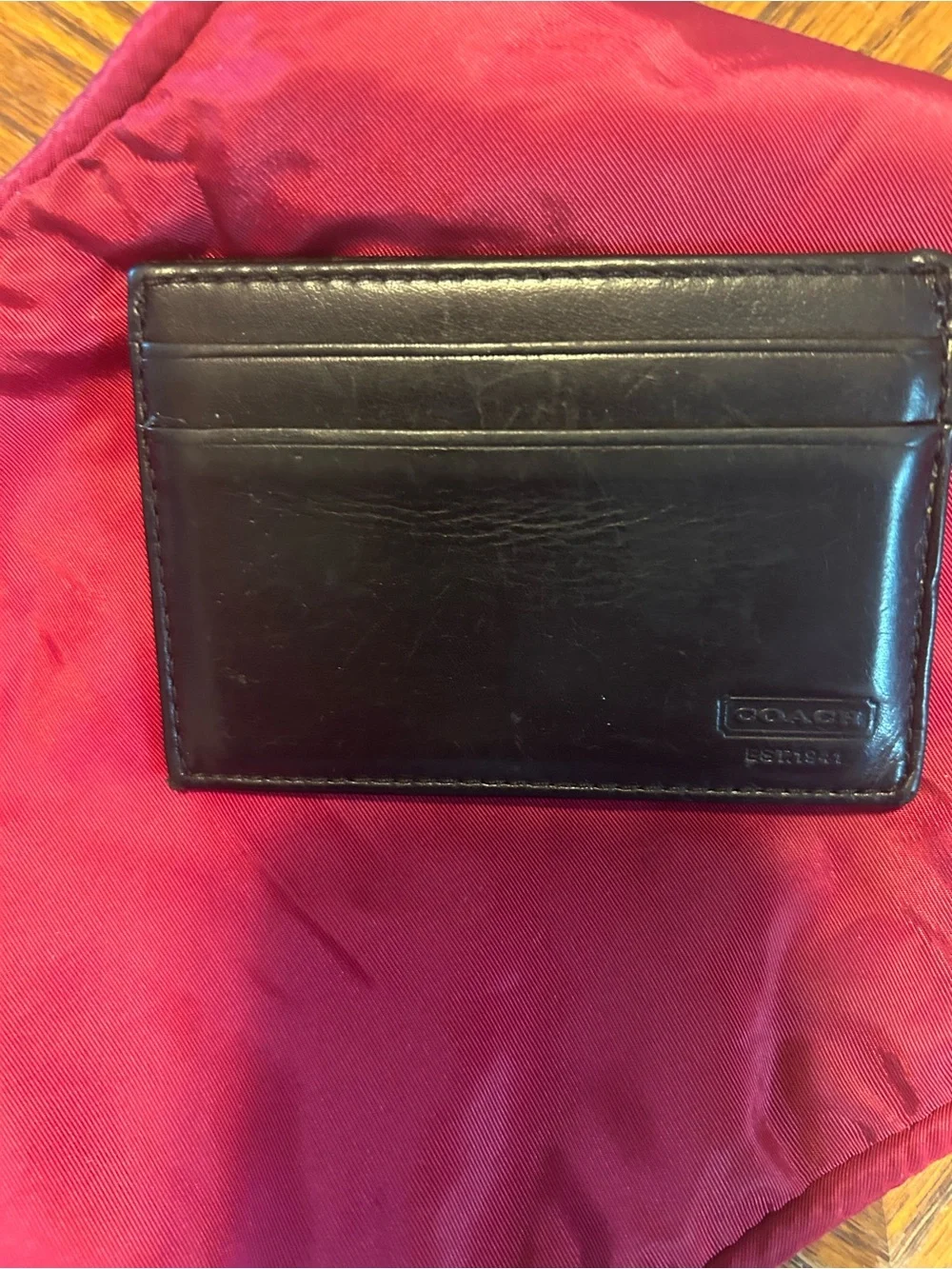 Coach compact leather